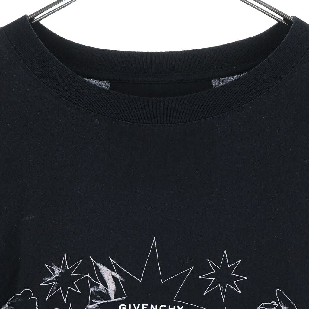 GIVENCHY(ジバンシィ) Tarot Print Boxy Fit Long Sleeve T-Shirt タロットプリント 長袖Tシャツ ロンT ブラック BM71KP3YN0
