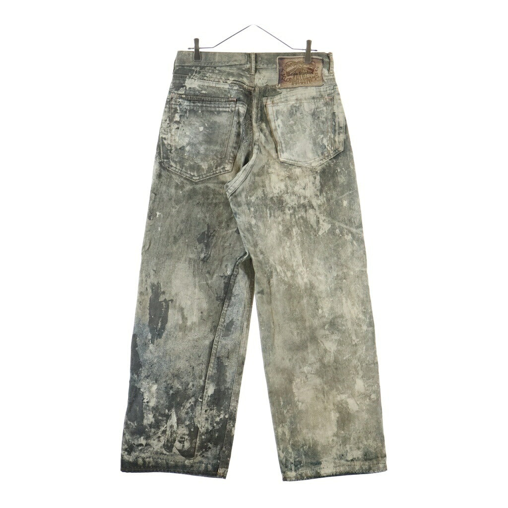 Acne Studios(アクネ ストゥディオズ) 1981M ペイント スプラッター 転写デザイン ボタンフライ バギー デニムパンツ マルチ FN-MN-TROU000959
