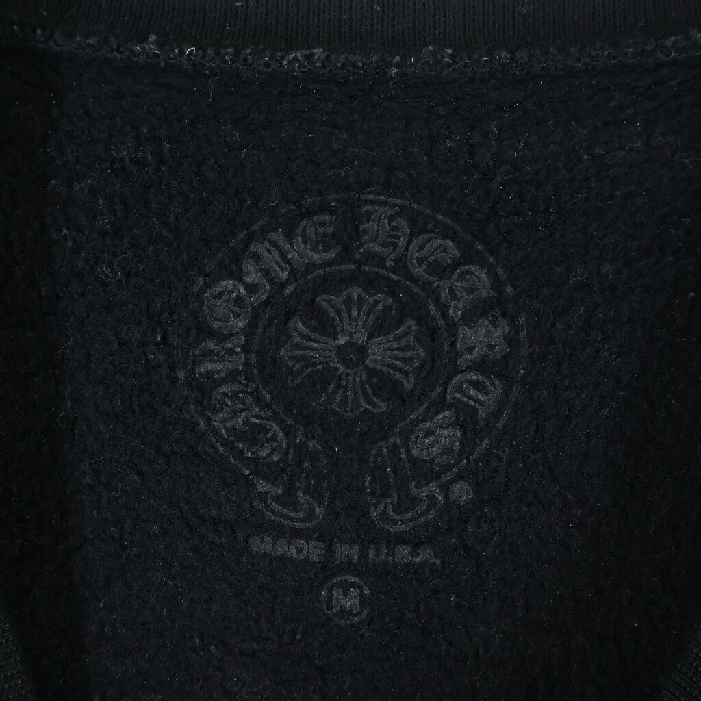 CHROME HEARTS(クロムハーツ) SWTSHRT PLVR 袖フローラルバックホースシュープリントスウェット パーカー ブラック