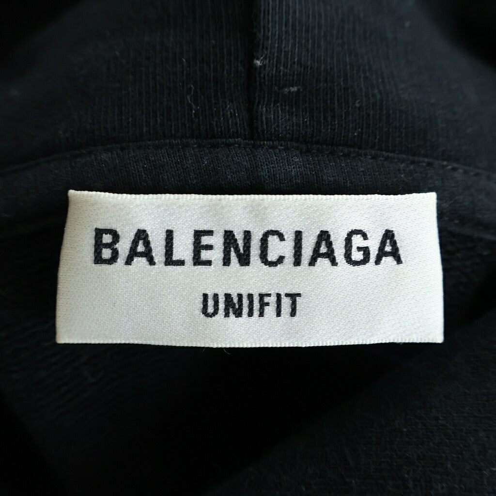 BALENCIAGA(バレンシアガ) ロゴ タグ ビック シルエット フーディ パーカー ブラック