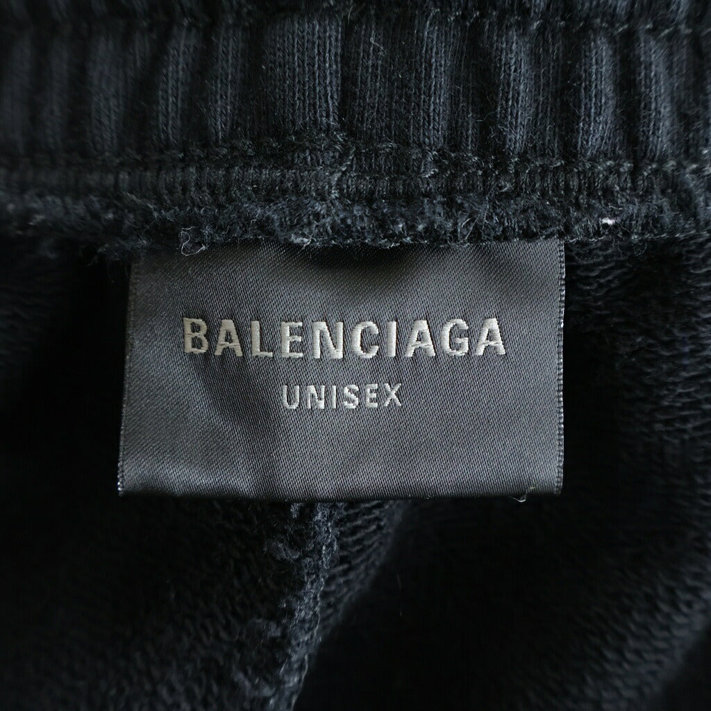 BALENCIAGA(バレンシアガ) F1 TOP LEAGUE BAGGY 767853 TPVF1 ダメージ加工 マルチロゴプリント トップリーグバギーパンツ ブラック