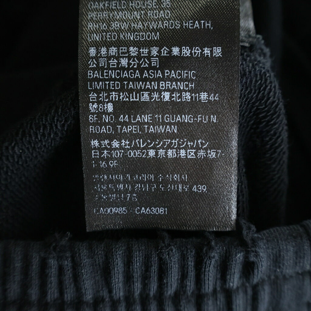 BALENCIAGA(バレンシアガ) F1 TOP LEAGUE BAGGY 767853 TPVF1 ダメージ加工 マルチロゴプリント トップリーグバギーパンツ ブラック