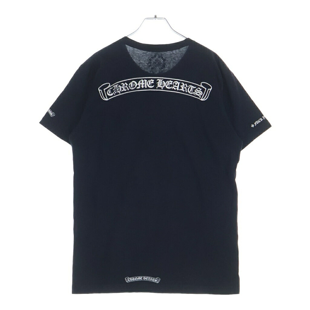 CHROME HEARTS(クロムハーツ) OLD スクロールラベル 半袖Tシャツ カットソー クルーネック ブラック