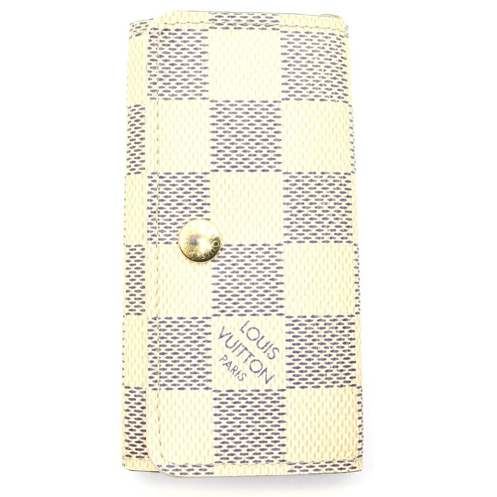 LOUIS VUITTON(ルイヴィトン) ダミエ アズール ミュルティクレ ゴールド金具 4連 キーケース アイボリー N60020