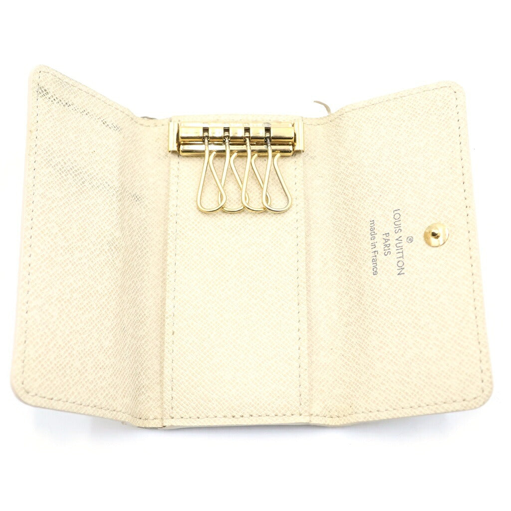LOUIS VUITTON(ルイヴィトン) ダミエ アズール ミュルティクレ ゴールド金具 4連 キーケース アイボリー N60020
