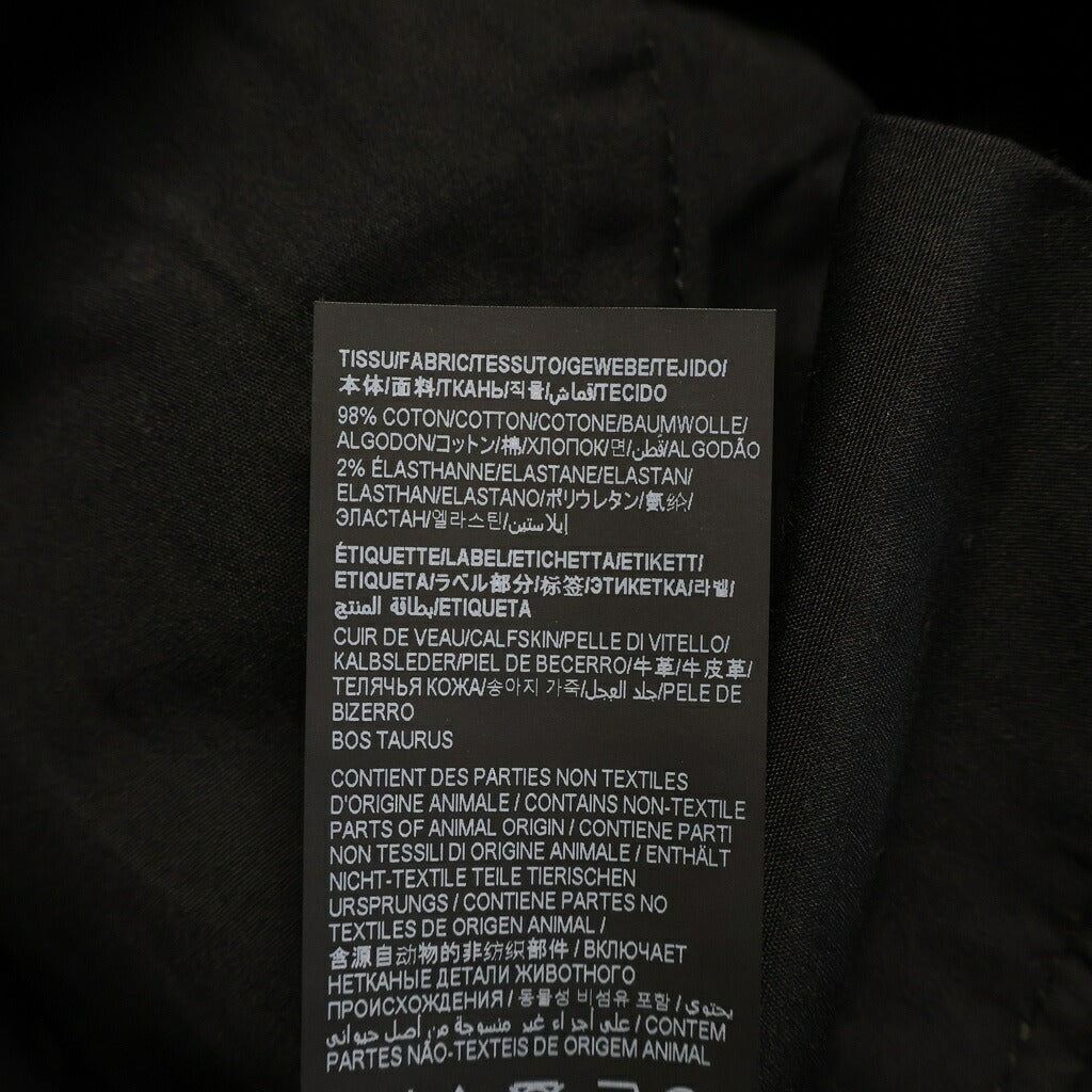 SAINT LAURENT PARIS(サンローランパリ) 22AW ロゴパッチ ジップフライ ストレート スキニーパンツ ブラック 527389 YS500