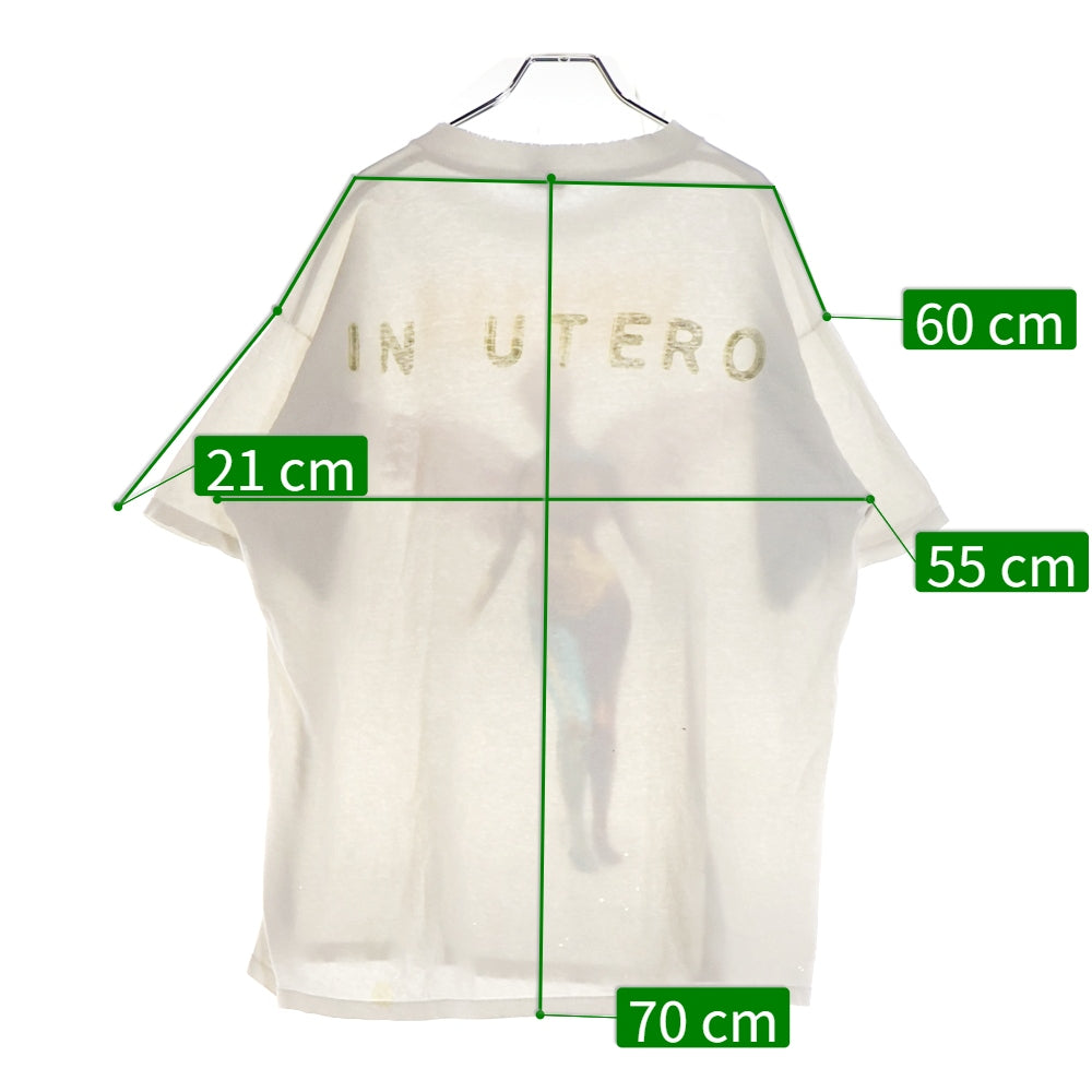 VINTAGE(ヴィンテージ) 90S NIRVANA IN UTERO ニルヴァーナ インユーテロ 両面プリント 半袖Tシャツ ホワイト