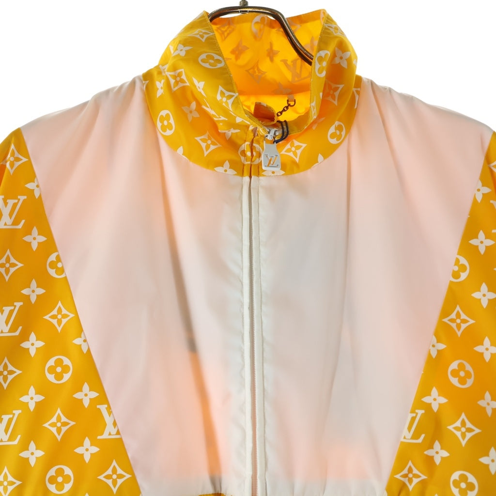 LOUIS VUITTON(ルイヴィトン) 24AW MONOGRAM PRINT TECHNICAL TRACK JACKET モノグラムプリントテクニカルトラックブルゾン ナイロンジャケット イエロー/ホワイト RM242M MJW HRB83W