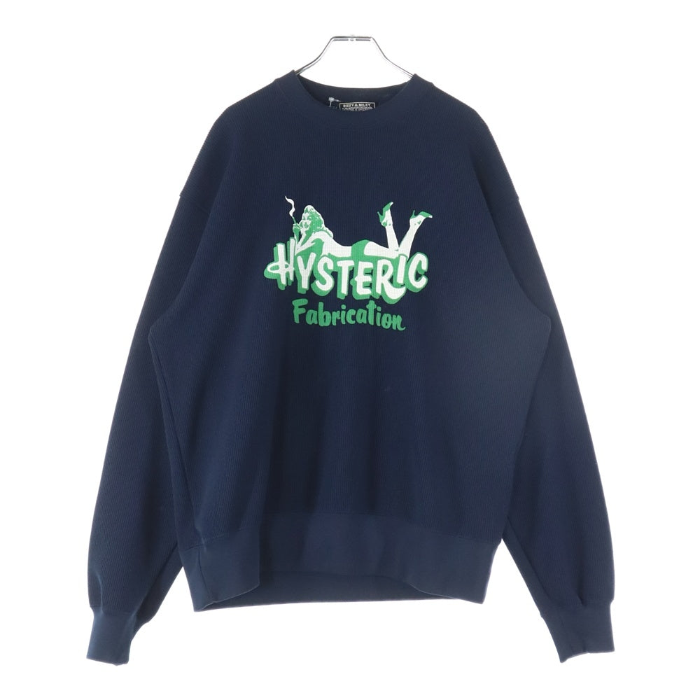 HYSTERIC GLAMOUR(ヒステリックグラマー) Sweatshirt サーマル クルーネックトレーナー ネイビー
