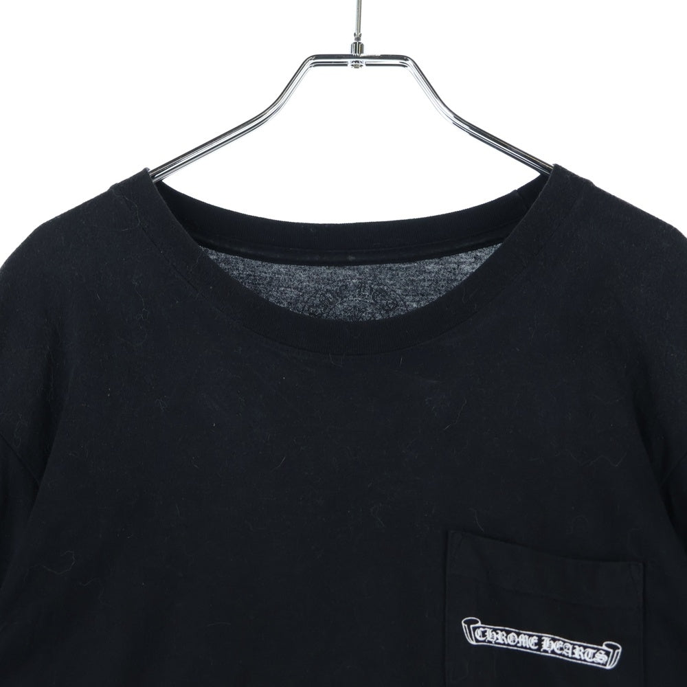 CHROME HEARTS(クロムハーツ) MLTCOL CEM CRS LS TEE セメタリークロスプリント スクロールラベル クルーネック長袖Tシャツ カットソー マルチカラー
