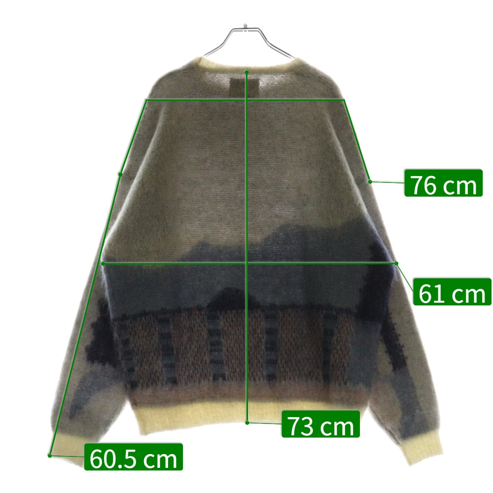 SON OF THE CHEESE(サノバチーズ) 21AW Water KNIT ウォーターグラデーションデザイン モヘアニットセーター マルチ SC2120-KN01