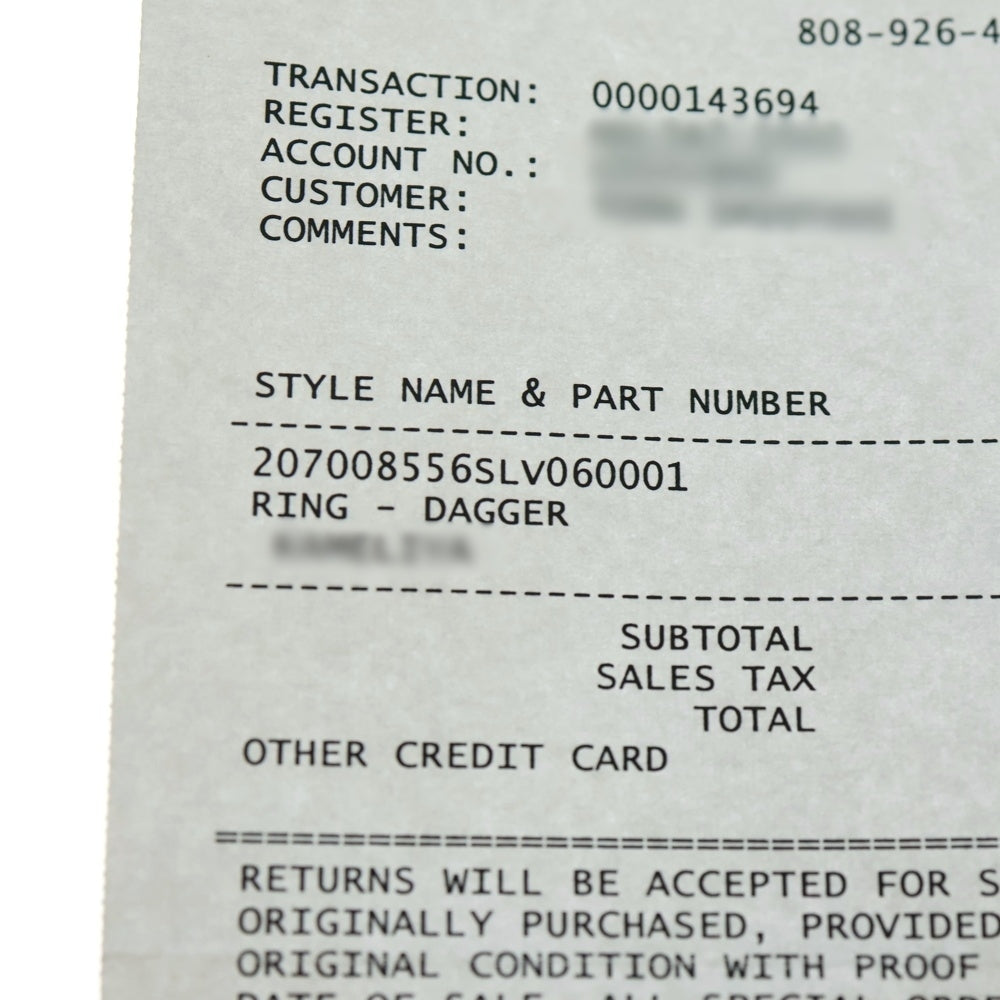 CHROME HEARTS(クロムハーツ) DAGGER ダガーリング シルバー BCA343