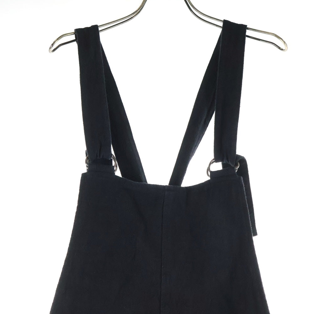 ISAMU KATAYAMA BACKLASH(イサムカタヤマバックラッシュ) 24SS LINEN OVERALLS リネンオーバーオール サロペット ブラック 2112-03