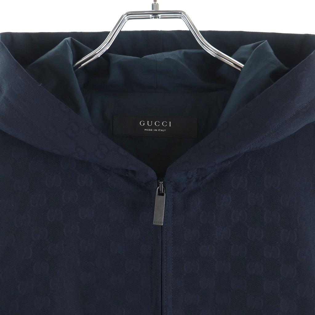 GUCCI(グッチ) GGコットンキャンバス ジップジャケット パーカー フーディー ブラック 874486 ZAUR4 4013