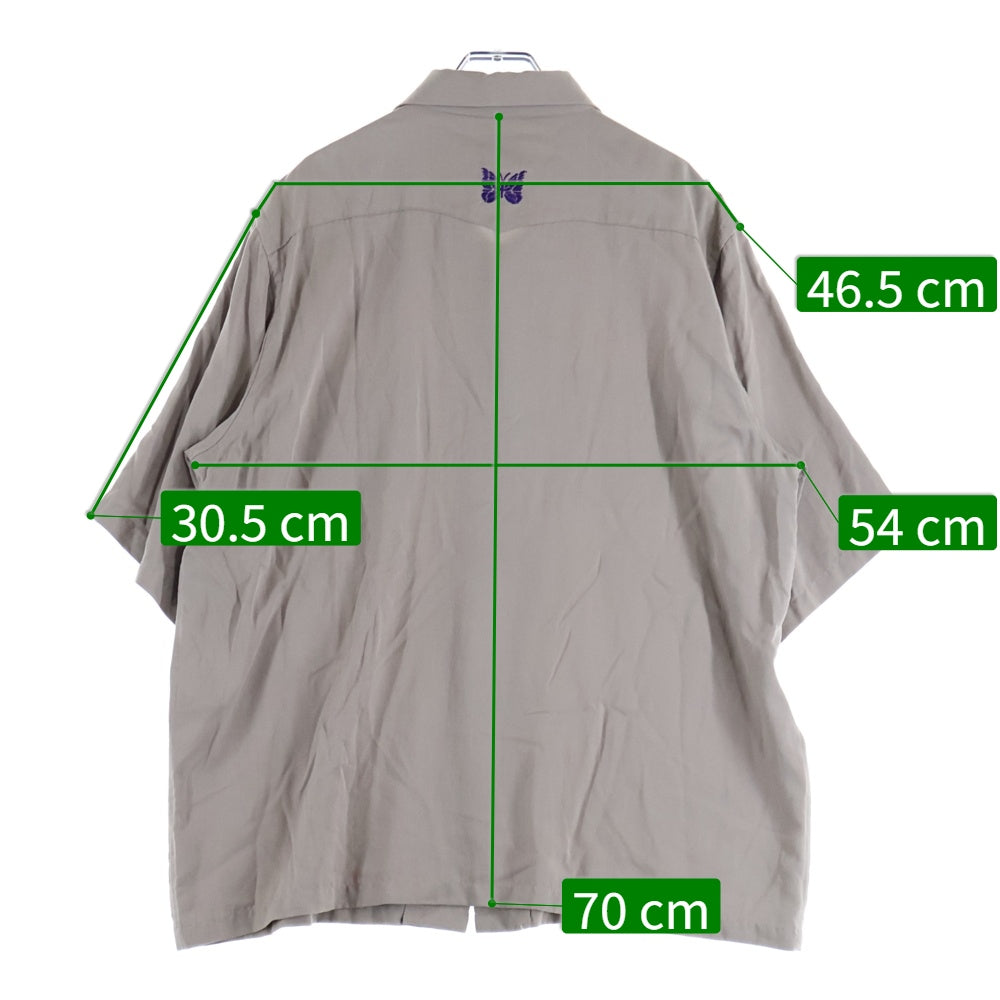 Needles(ニードルス) フロント刺繍 半袖シャツ ベージュ