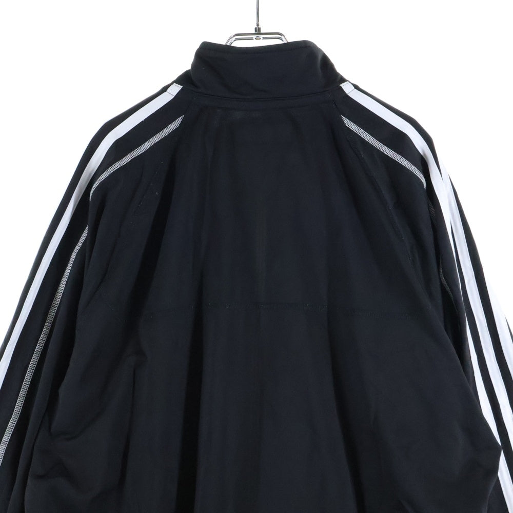 adidas(アディダス) 胸元エンブロイダリーデザイン ダブルポケット アームラインデザイン ジップアップ トラックジャケット ブラック 0DE003