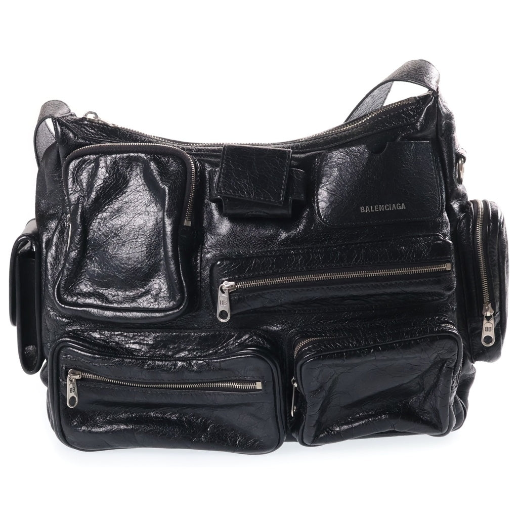 BALENCIAGA(バレンシアガ) スーパービジー ショルダーバッグ レザー ブラック 785297 レディース