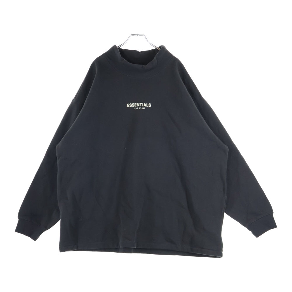 FEAR OF GOD ESSENTIALS(フィアオブゴッド エッセンシャルズ) HI NECK SWEATSHIRT フェルトロゴ クルーネックスウェットトレーナー グレー