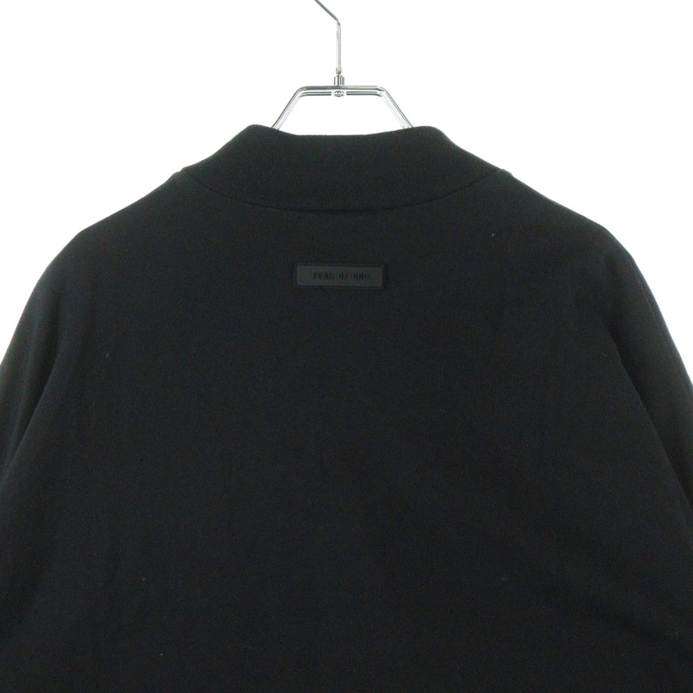 ESSENTIALS FEAR OF GOD(エッセンシャル フィアオブゴッド) ラバーロゴ モックネック ロンスリーブTシャツブラック