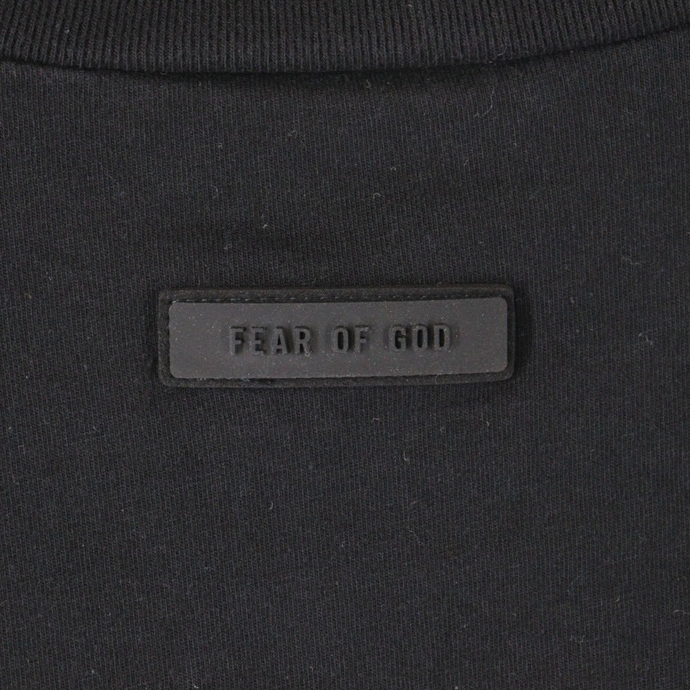 ESSENTIALS FEAR OF GOD(エッセンシャル フィアオブゴッド) ラバーロゴ モックネック ロンスリーブTシャツブラック