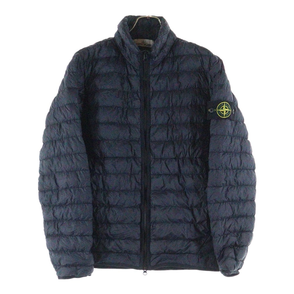 STONE ISLAND(ストーンアイランド) ワッペンロゴ パッカブル ジップアップ ダウンジャケット ネイビー 681540324
