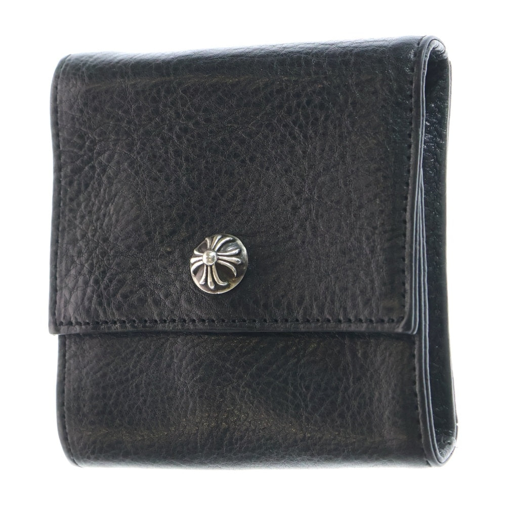 CHROME HEARTS(クロムハーツ) 2FACE クロスボールボタンコンパクトウォレット財布 ブラック
