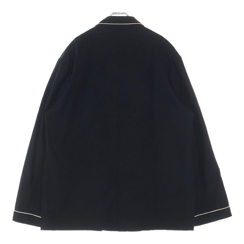 Yohji Yamamoto POUR HOMME(ヨウジヤマモト プールオム) 03SS Archive Cotton Shirt Jacket コットン バイカラー ジャケット 長袖シャツ ブラック HQ-J62-901