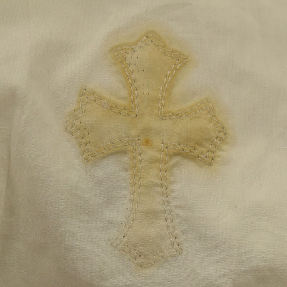 CHROME HEARTS(クロムハーツ) MAHAL KITA SHIRT マハルキタ クロスパッチクロスボタン長袖シャツ ホワイト ※タグ欠損