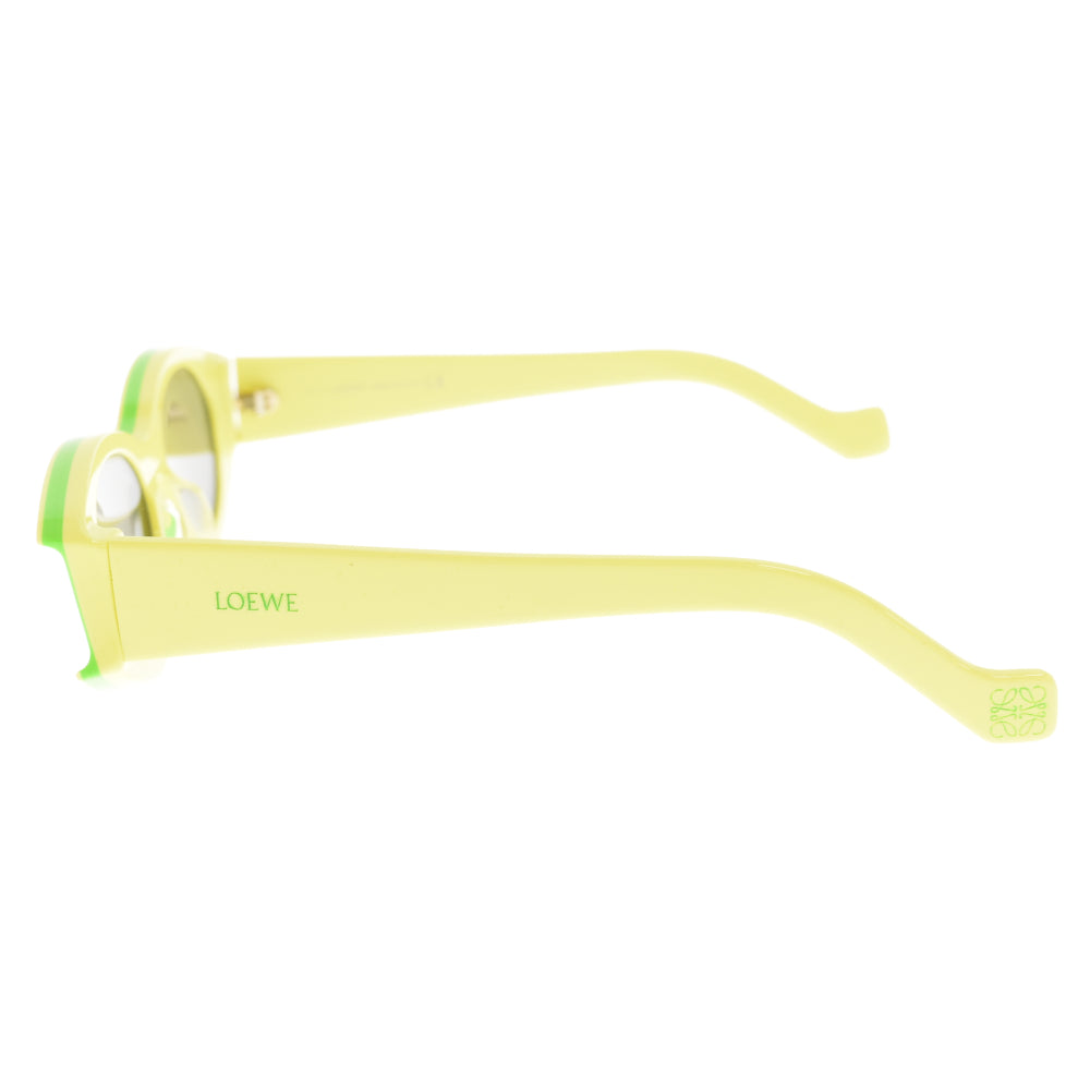 LOEWE(ロエベ) ×Paula's Ibiza パウラズイビザ Acetate アセテート キャットアイフレーム サングラス 眼鏡 グリーン/イエロー LW40046U