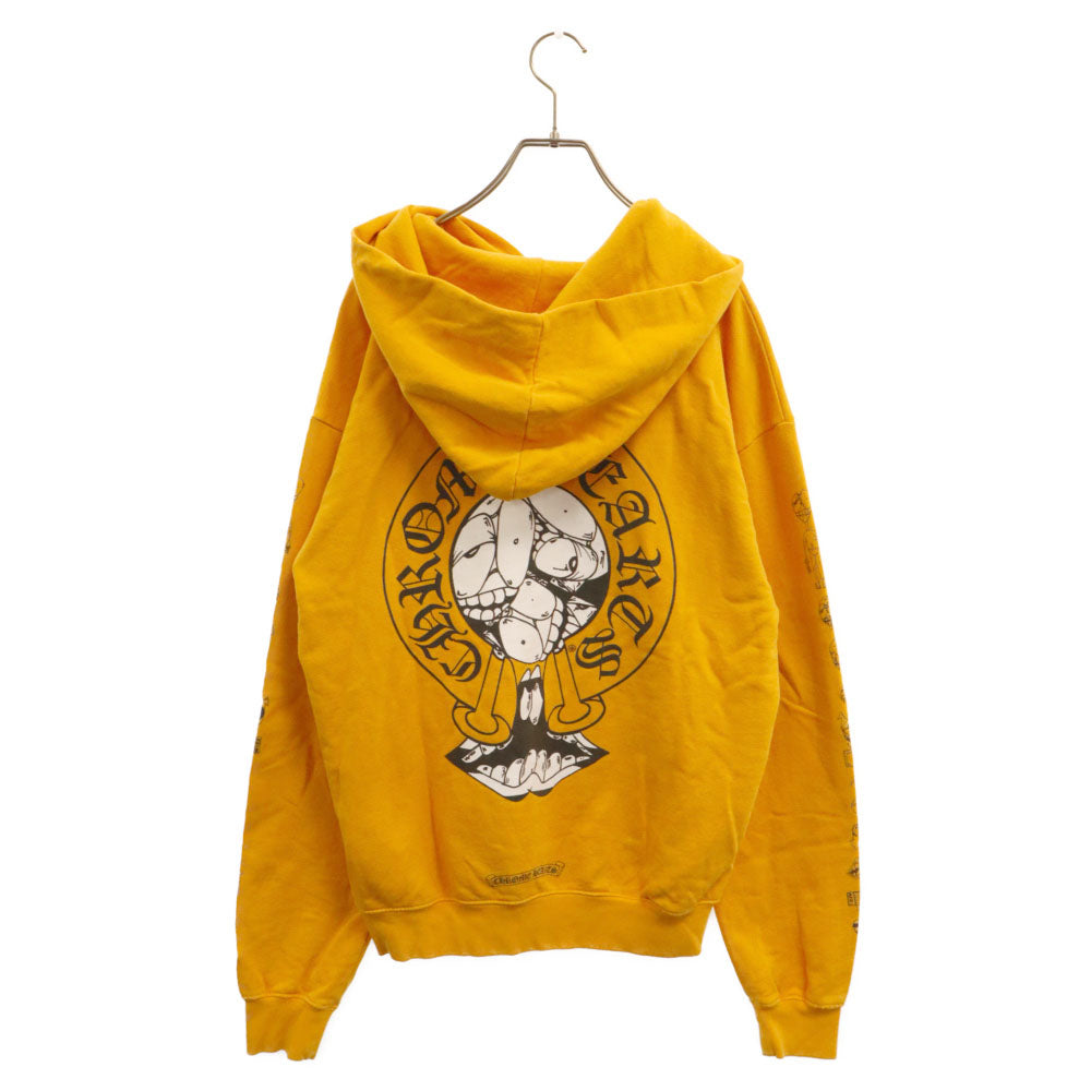 CHROME HEARTS(クロムハーツ) PPO mustard HD PLVR MATTY BOYバックプリントプルオーバーパーカー マスタード