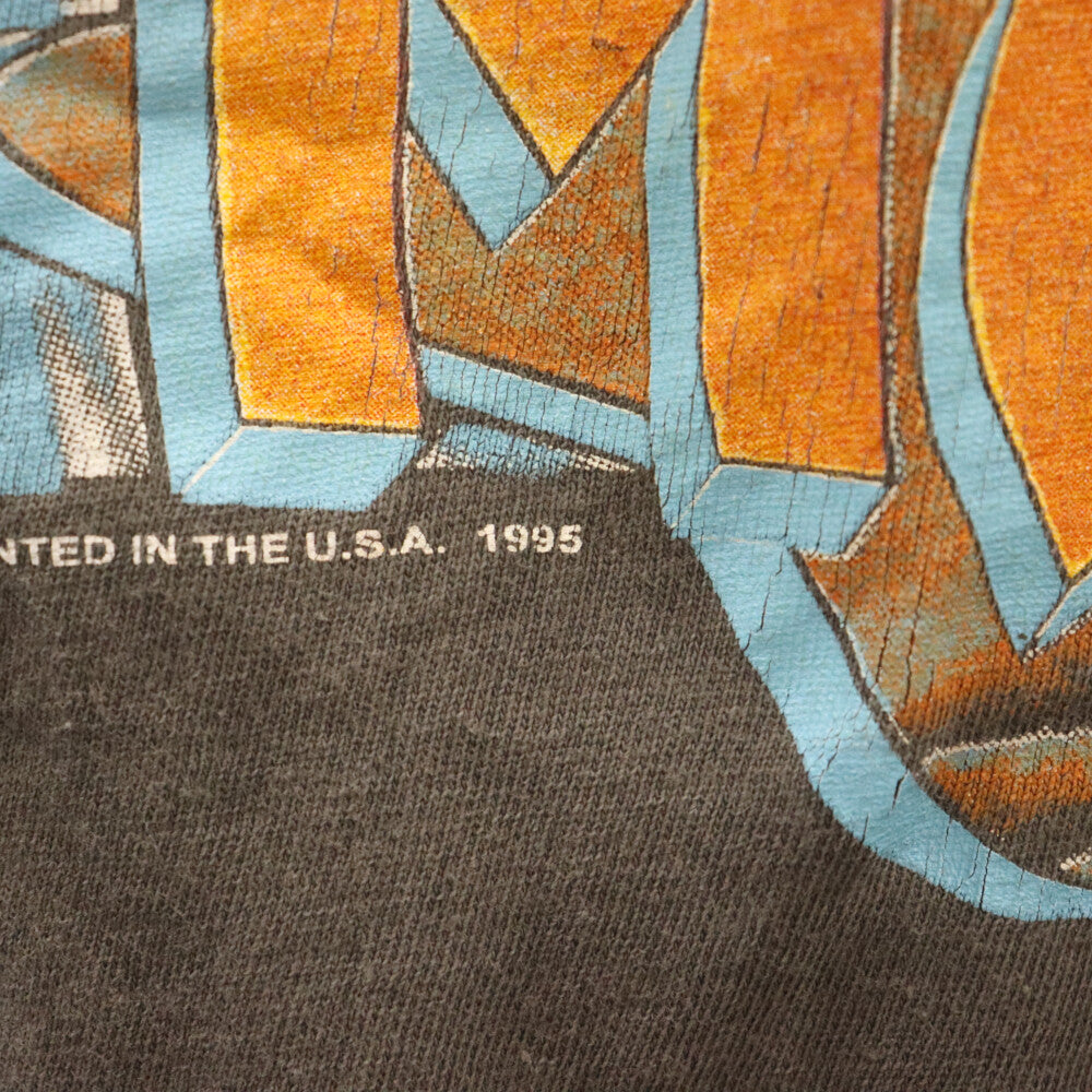 VINTAGE(ヴィンテージ) 90s MALCOLM X RAP TEE PEACE&LOVE マルコム 両面プリント ラップ 半袖Tシャツ カットソー グレー