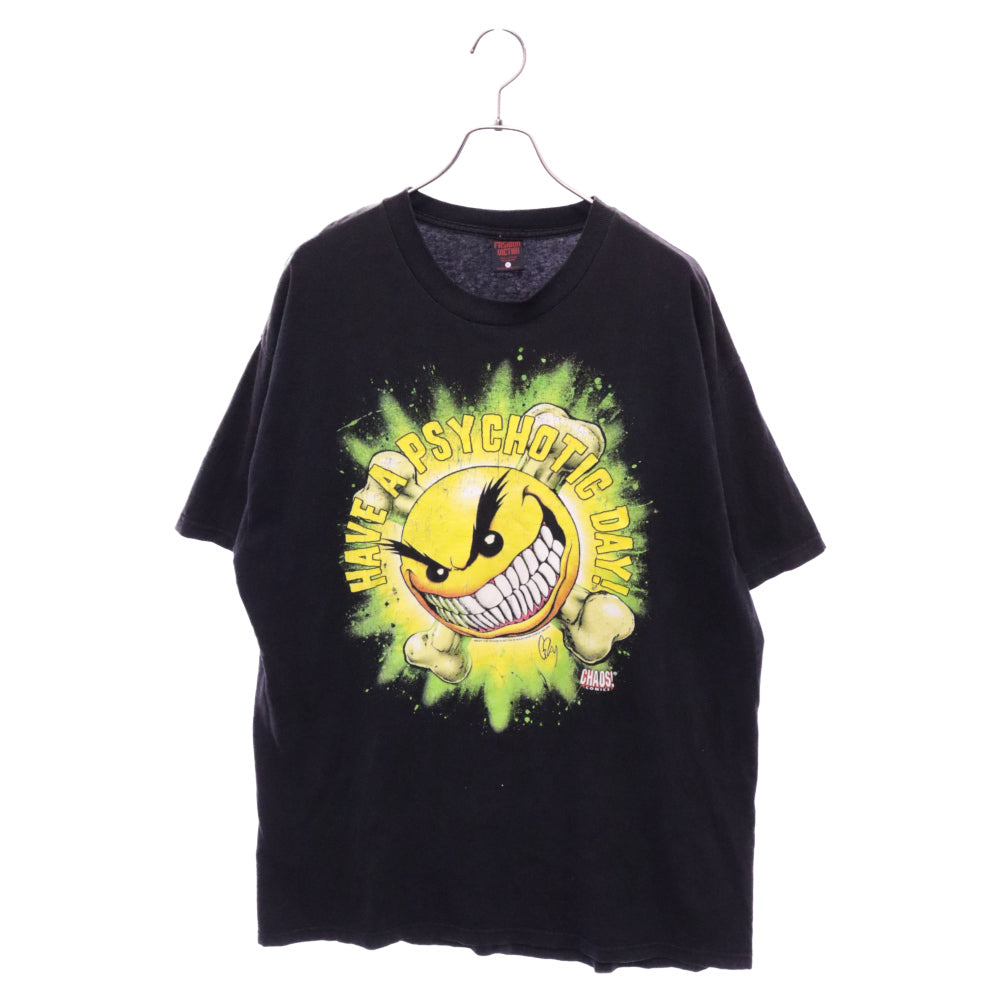 VINTAGE(ヴィンテージ) 90s CHAOS COMIC カオスコミック アニメ半袖Tシャツ カットソー ブラック