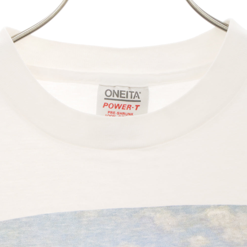 VINTAGE(ヴィンテージ) 90s VINTEGE Claude Monet T-shirt クロードモネ アルジャントゥイユの橋 フロントプリント半袖Tシャツ カットソー ホワイト ヴィンテージ