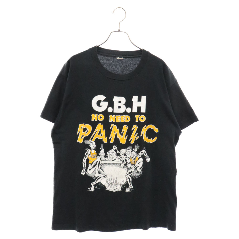 VINTAGE(ヴィンテージ) 80S VINTEGE G.B.H No Need To Panic 1987 Tou TEE フロントプリント半袖Tシャツ カットソー ブラック ヴィンテージ