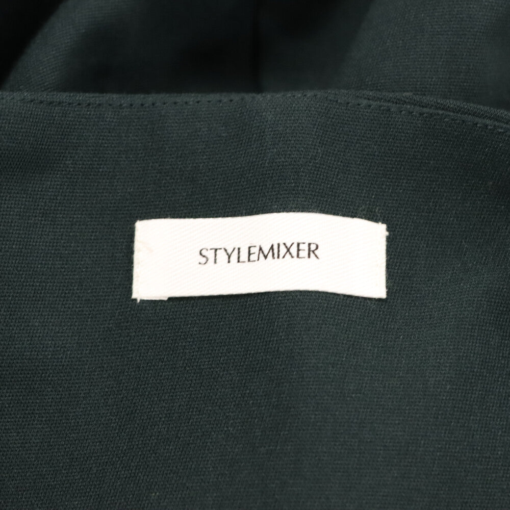 STYLEMIXER(スタイルミキサー) タック テーパード スラックスパンツ グリーン