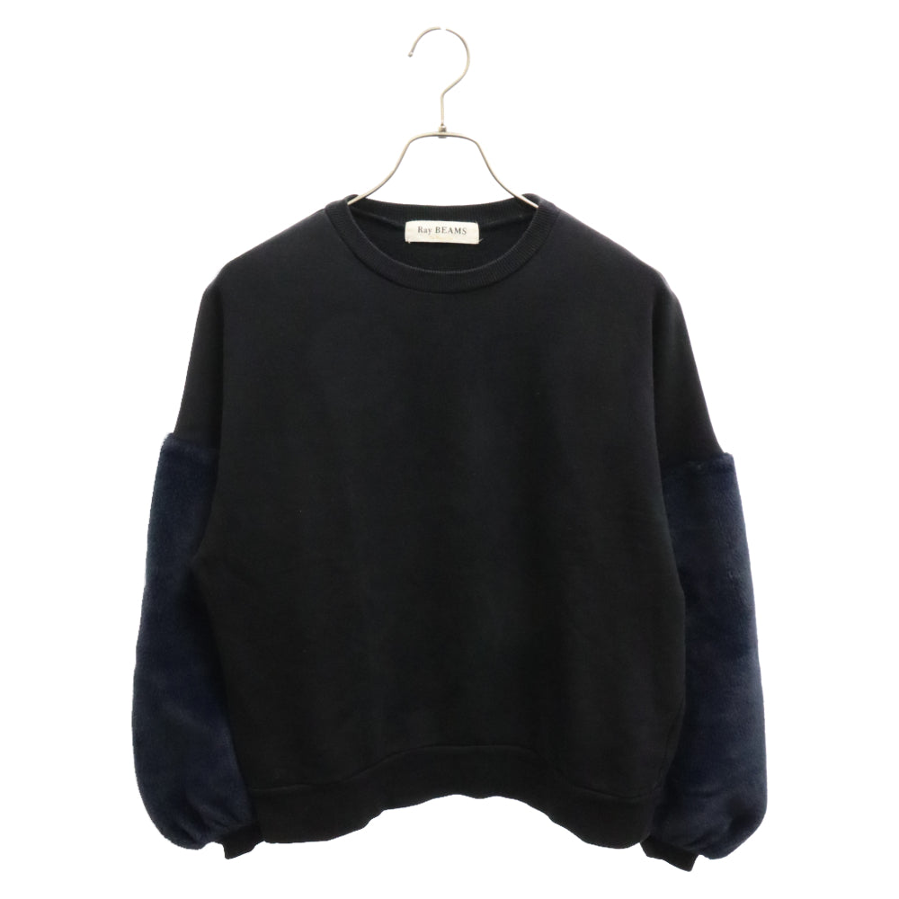 RayBEAMS(レイビームス) 起毛デザイン スウェット セーター ブラック