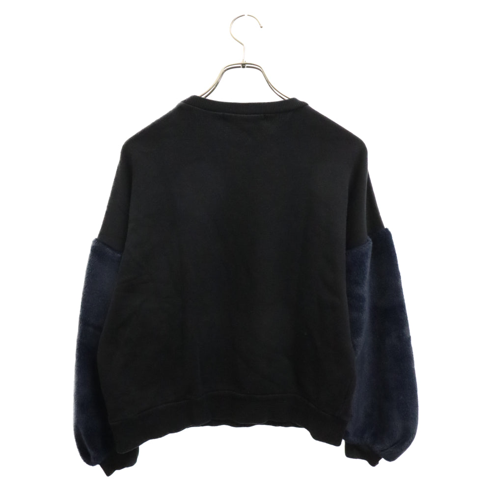 RayBEAMS(レイビームス) 起毛デザイン スウェット セーター ブラック
