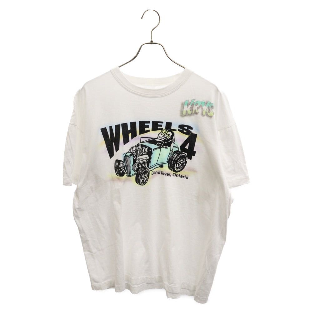 VINTAGE(ヴィンテージ) 00S VINTEGE KRYS WHEELS カープリント半袖Tシャツ カットソー ホワイト ヴィンテージ