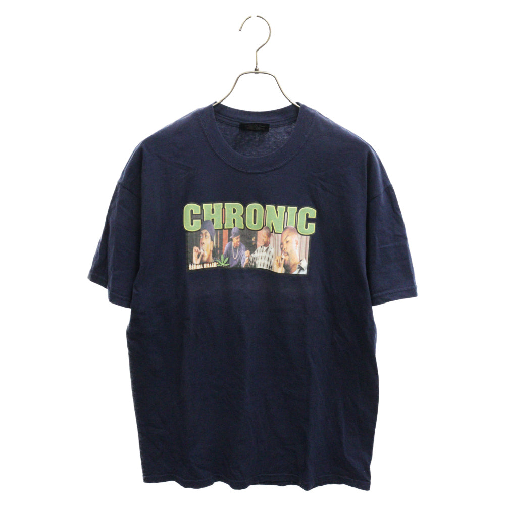 VINTAGE(ヴィンテージ) 90s serial killer シリアルキラー プリント 半袖Tシャツ カットソー ネイビー