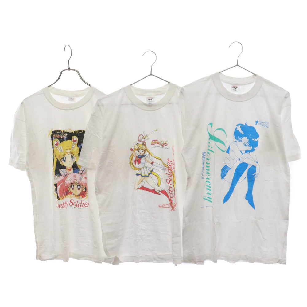 VINTAGE(ヴィンテージ) 90s VINTAGE SUPER S 女戦士セーラームーン 半袖Tシャツ カットソー ヴィンテージ 5個セット ホワイト