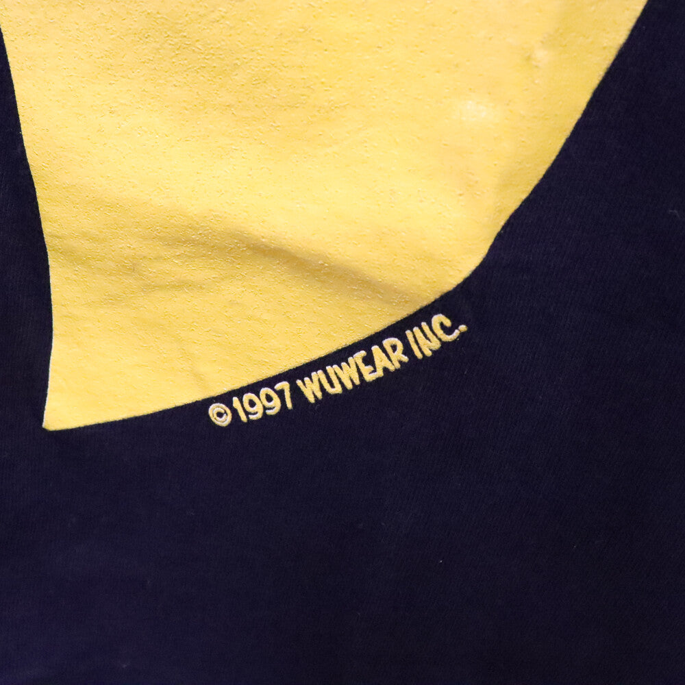VINTAGE(ヴィンテージ) 90s WU-TANG LOGO ウータンクラン ロゴ プリント 半袖Tシャツ カットソー ブラック/イエロー