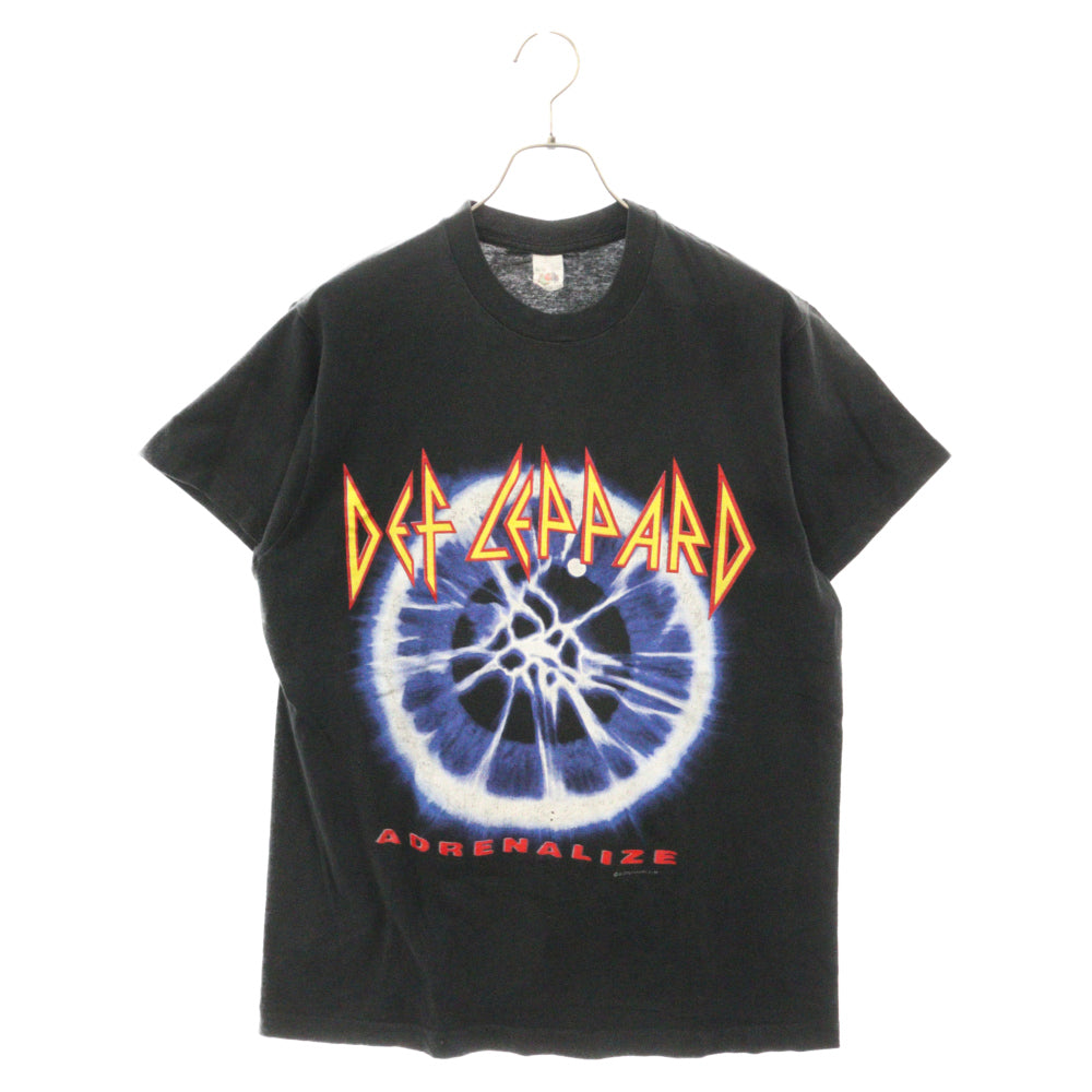 VINTAGE(ヴィンテージ) 90s DEF LEPPARD ADRENALIZE THE 7-DAYS WEEKEND TOUR TEE デフレパード 両面プリント半袖Tシャツ カットソー ブラック ヴィンテージ