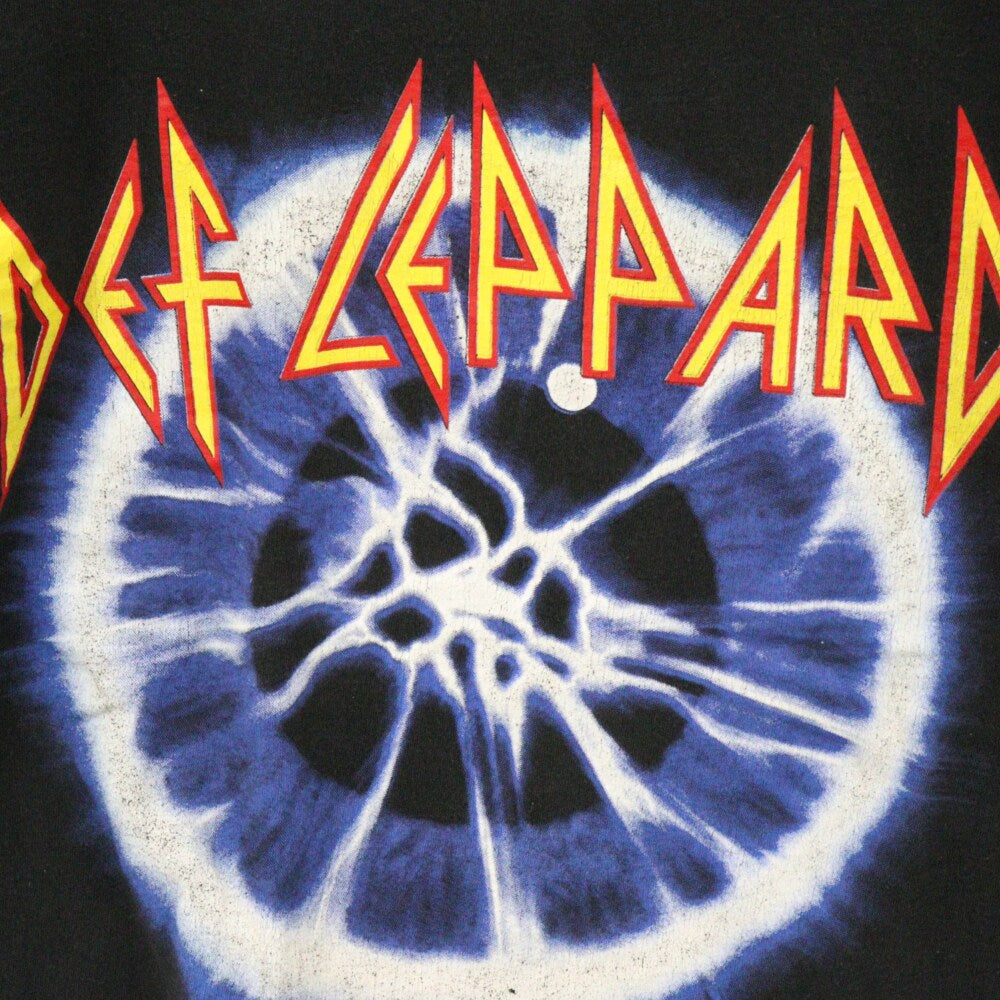 VINTAGE(ヴィンテージ) 90s DEF LEPPARD ADRENALIZE THE 7-DAYS WEEKEND TOUR TEE デフレパード 両面プリント半袖Tシャツ カットソー ブラック ヴィンテージ