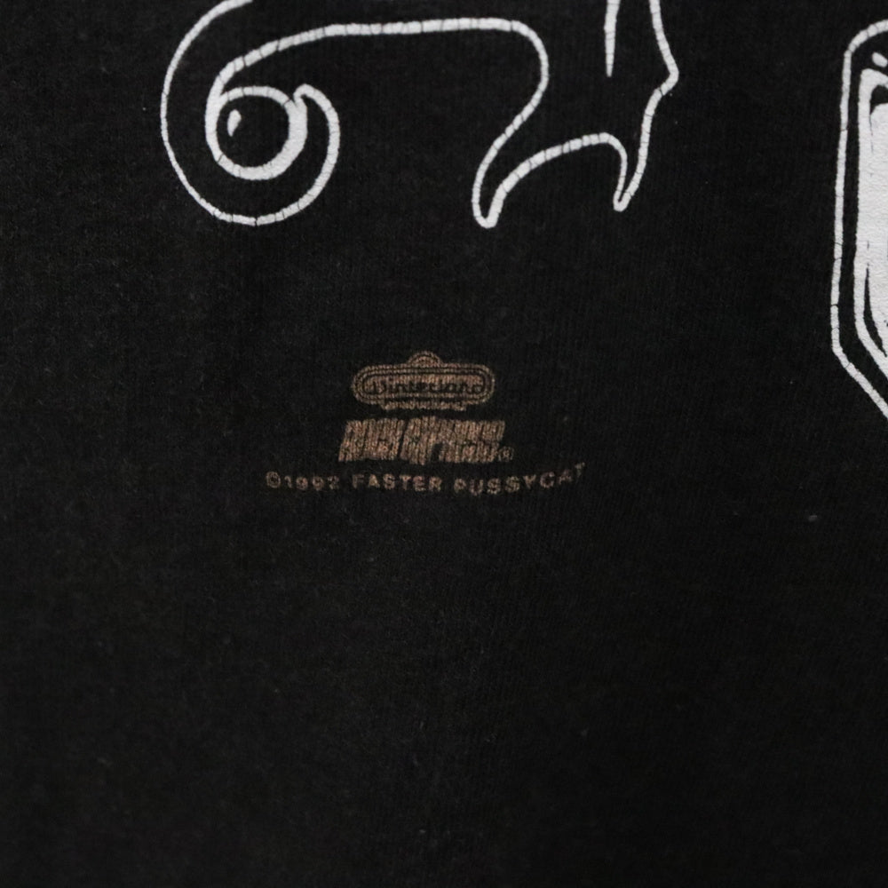 VINTAGE(ヴィンテージ) 90s FASTER PUSSYCAT ファスタープッシーキャット バンドプリント 半袖Tシャツ カットソー ブラック