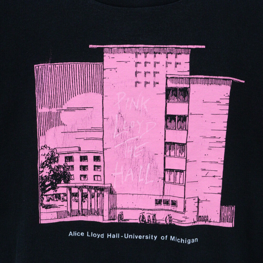 VINTAGE(ヴィンテージ) 90s PINK LLOYD THE HALL プリント 半袖Tシャツ カットソー ブラック/ピンク