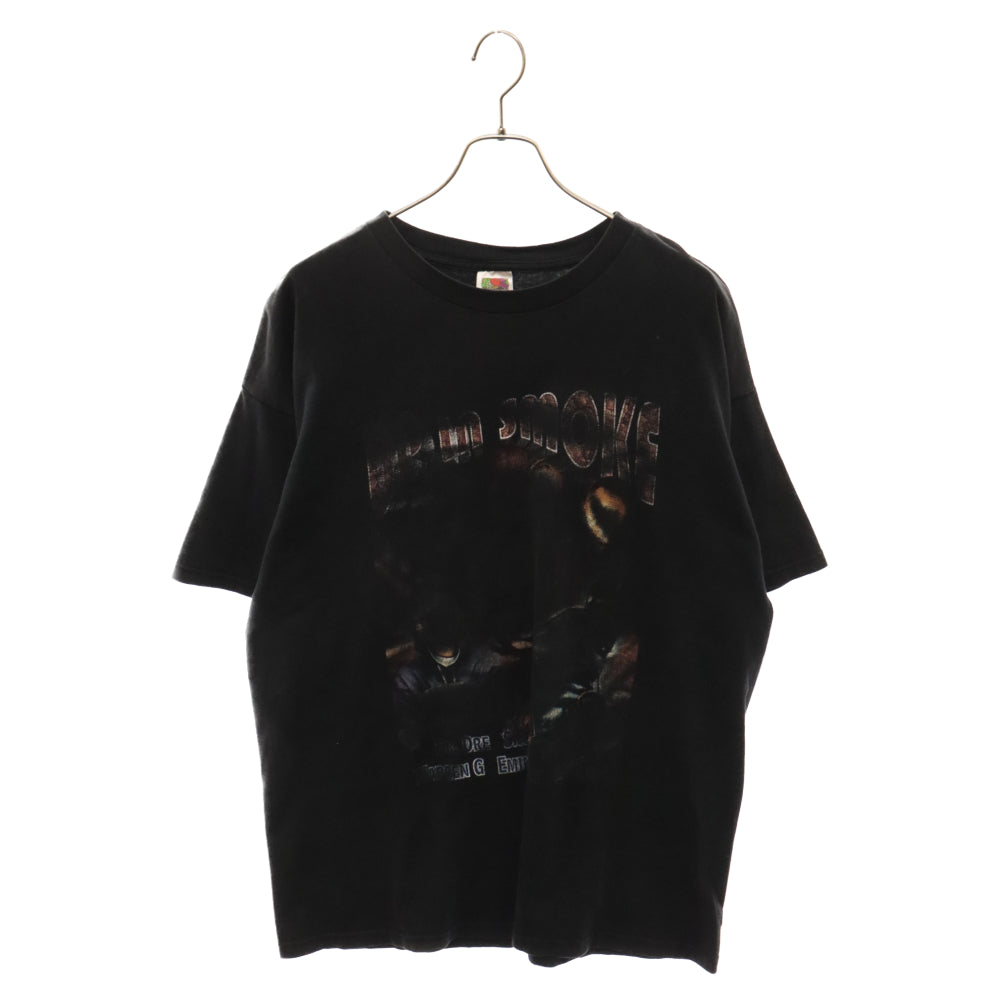 VINTAGE(ヴィンテージ) 90s UP IN SMOKE ラップ プリント 半袖Tシャツ カットソー ブラック