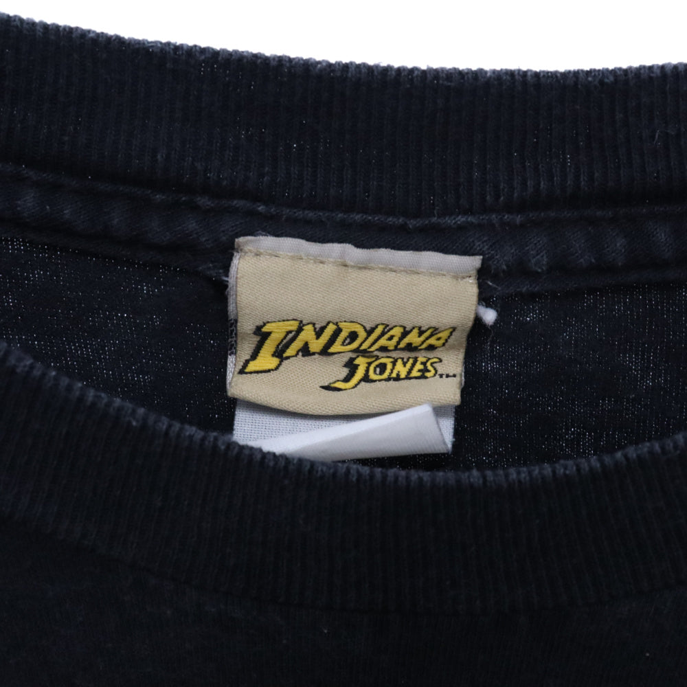 VINTAGE(ヴィンテージ) 00s INDIANA JONES インディジョーンズ ムービー プリント 半袖Tシャツ カットソーブラック