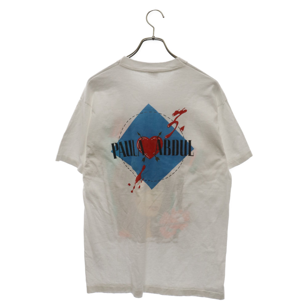 VINTAGE(ヴィンテージ) 90s PAULA ABDUL ポールアブドゥル バックステージパス プリント 半袖Tシャツ カットソー ホワイト