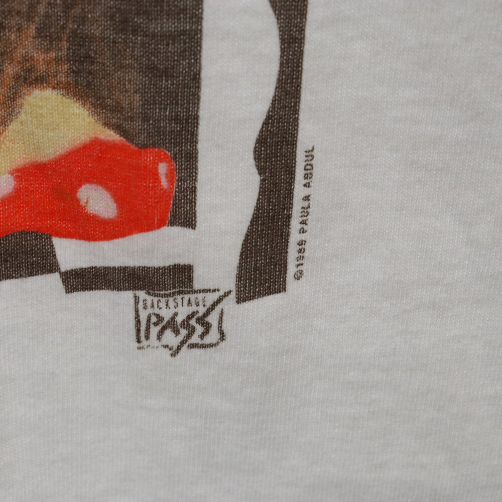 VINTAGE(ヴィンテージ) 90s PAULA ABDUL ポールアブドゥル バックステージパス プリント 半袖Tシャツ カットソー ホワイト