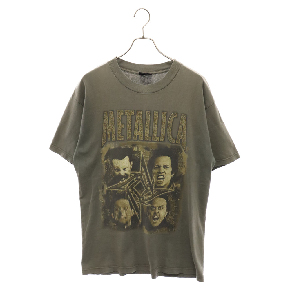 VINTAGE(ヴィンテージ) 90s METALLICA メタリカ プリント 半袖Tシャツ カットソー カーキ